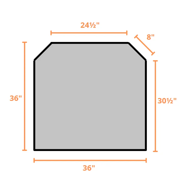 ComfortBilt Flatwall Hearth Pad - Pewter