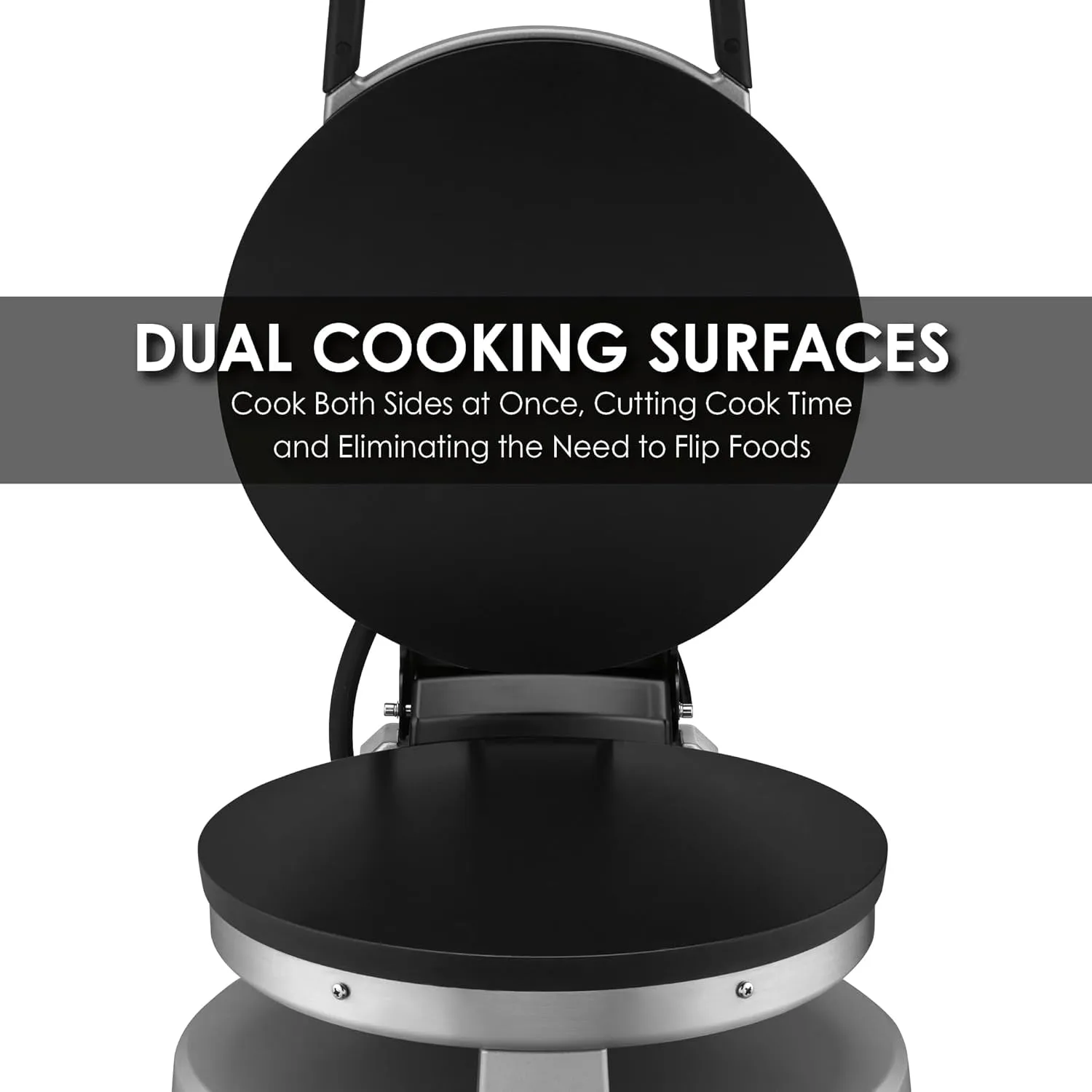 Commercial Dual Sided Cooktop, Xpress Multipurpose Flat Double Non-Stick Surface Griddle, Commercial Foodservice Electric Grill Machine, Crepe Press,