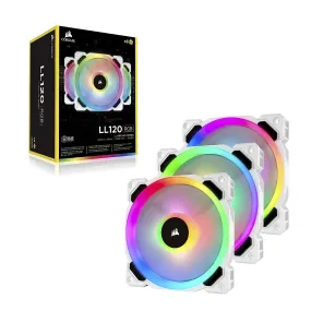 CORSAIR LL120 RGB CABINET FAN TRIPLE PACK WITH LIGHTING NODE PRO WHITE