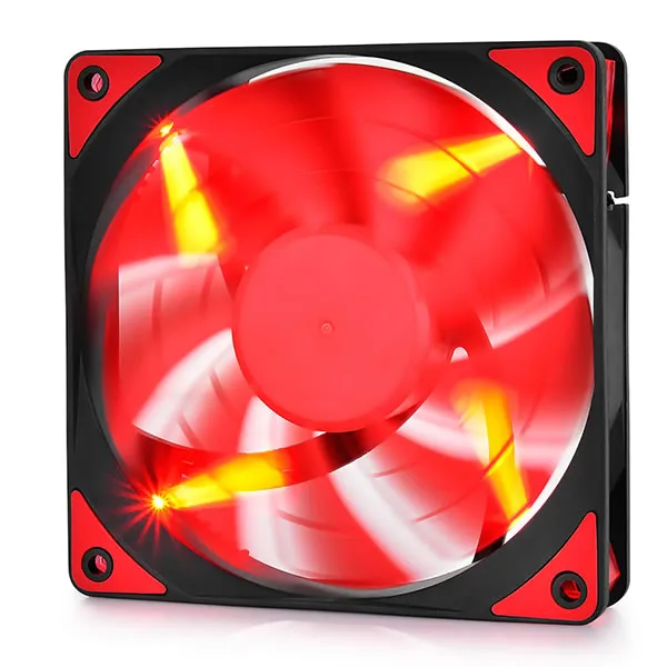 DeepCool | TF120MM | Case Fan Features Unique Patented 2-Layer Blade Design With Built-in Red LED