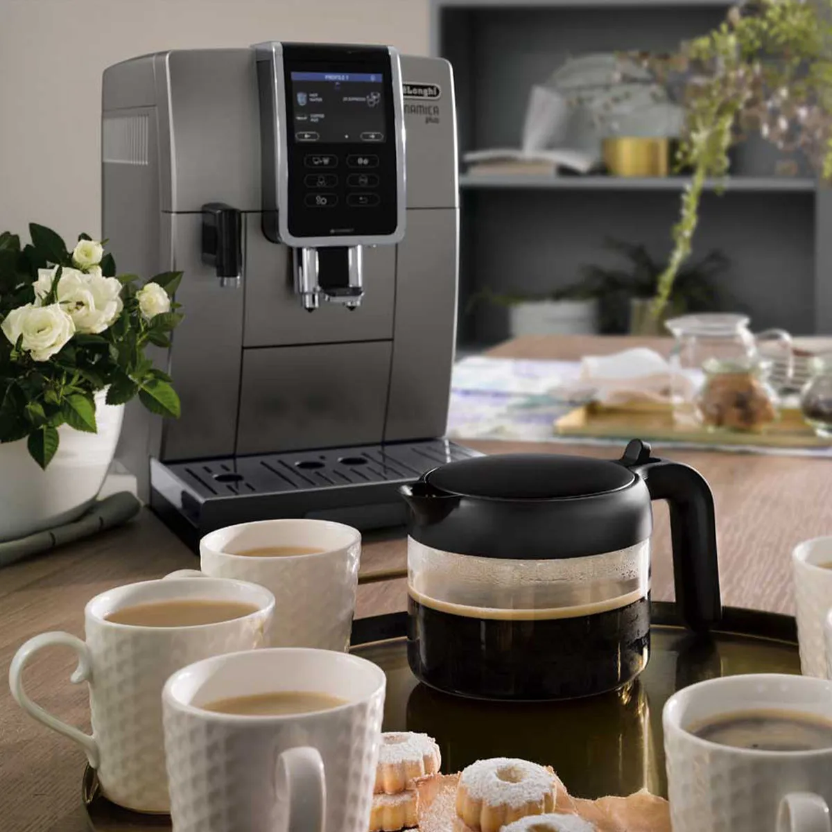 DeLonghi Dinamica Plus Connected Automatic Espresso Machine #ECAM37095T