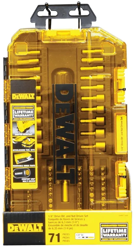 DeWALT DWMT73808 Multi-Bit and Nut Driver Set, Chrome :CD 1: QUANTITY: 1