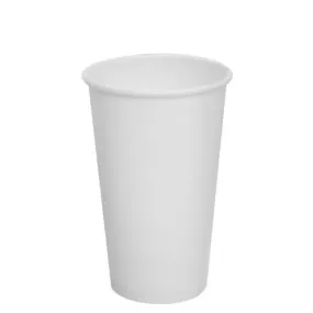 Disposable Coffee Cups - 16oz Paper Hot Cups - White (90mm) - 1,000 ct