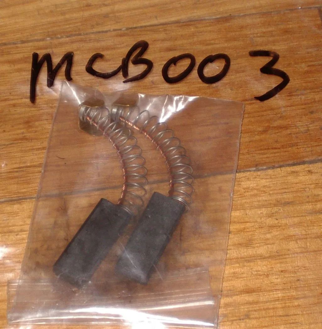 Domel Carbon Brushes for 145mm FlowThru & Bypass Vac Motors (Pr) - Part # MCB003