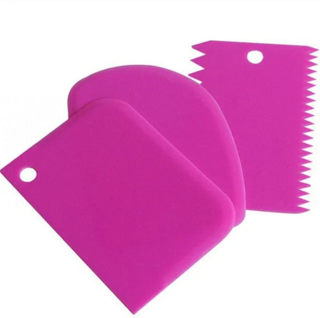 Dough Cutter Pizza Cake Scraper Smoother for Fondant Cake Decoration