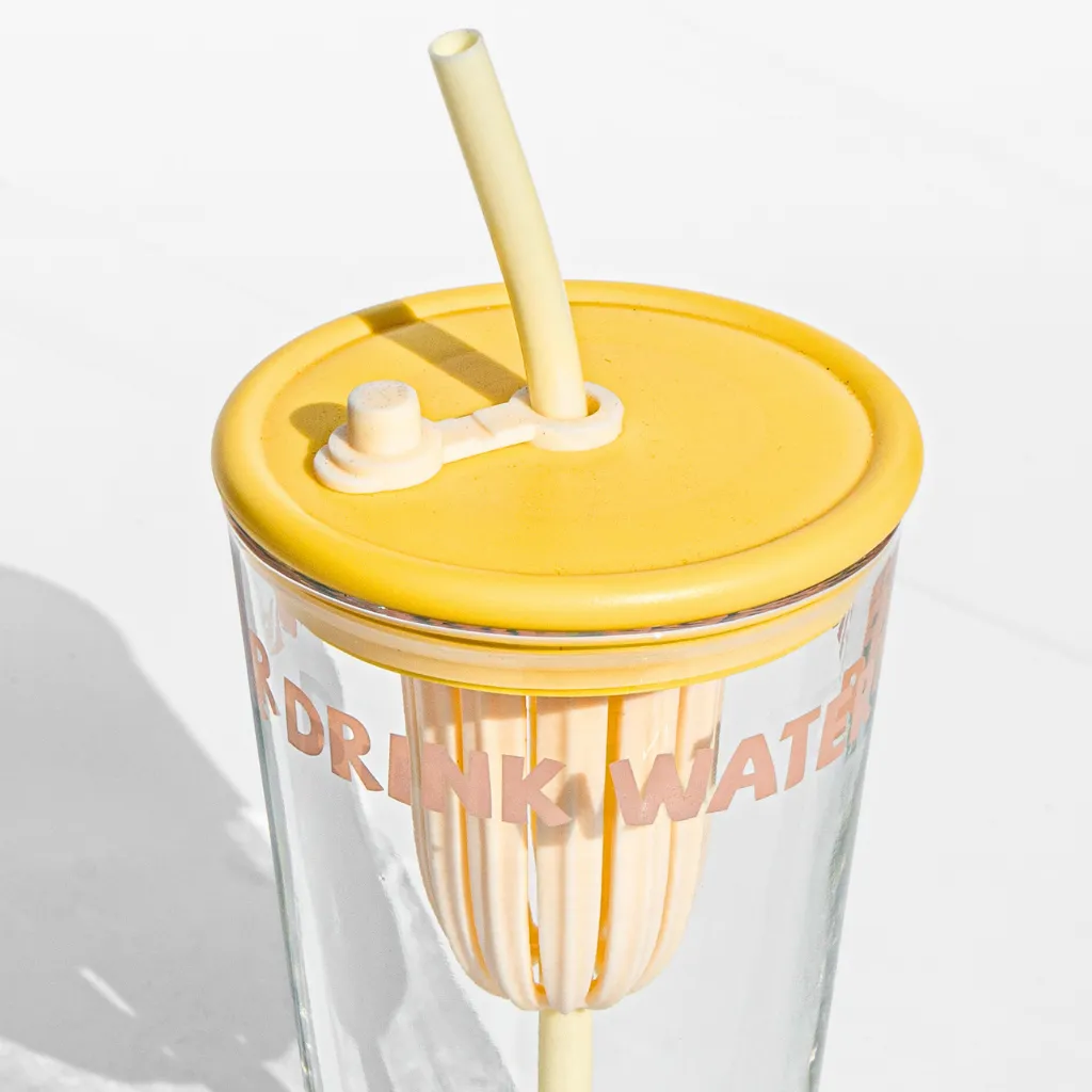 Drinking Cup with Infuser and Straw