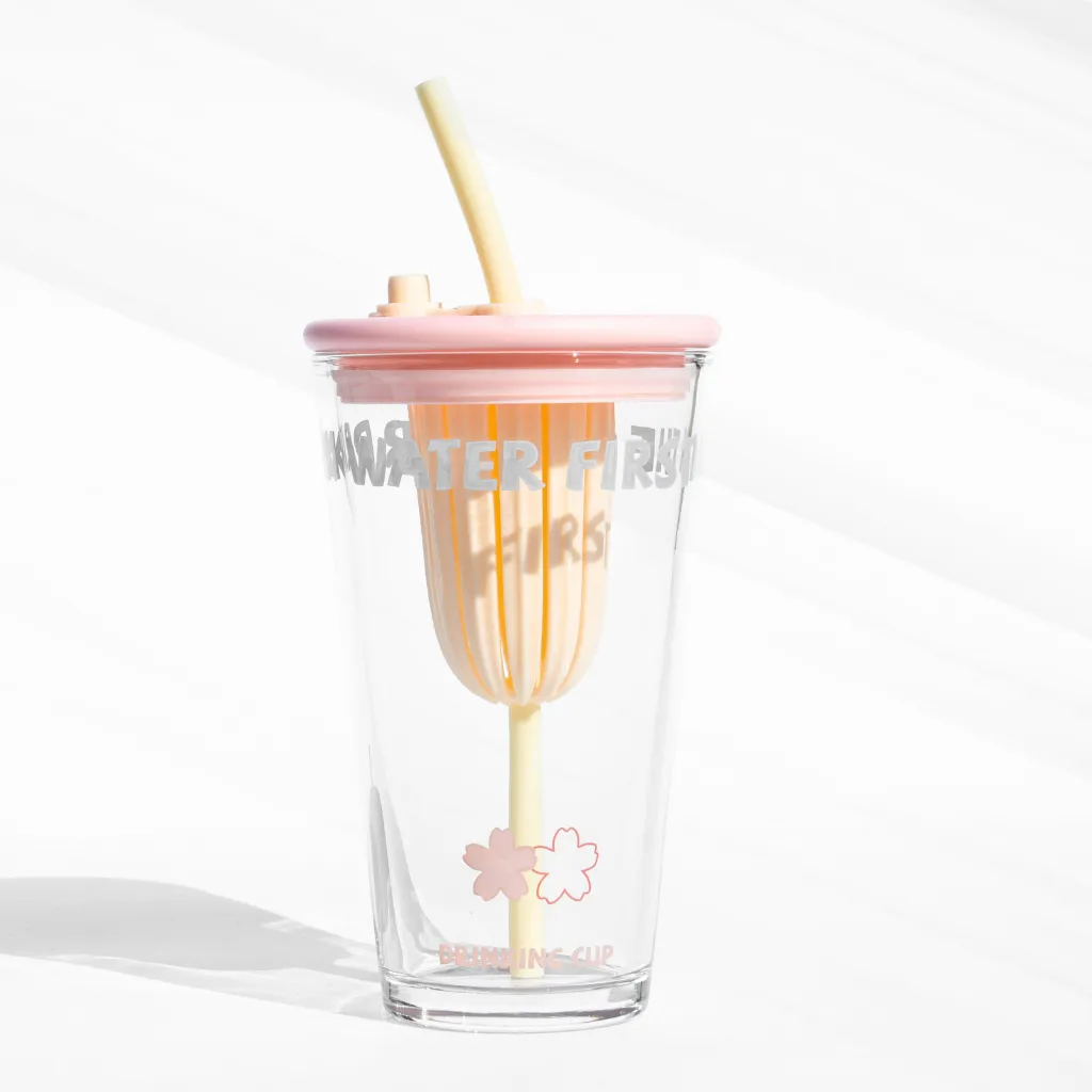 Drinking Cup with Infuser and Straw