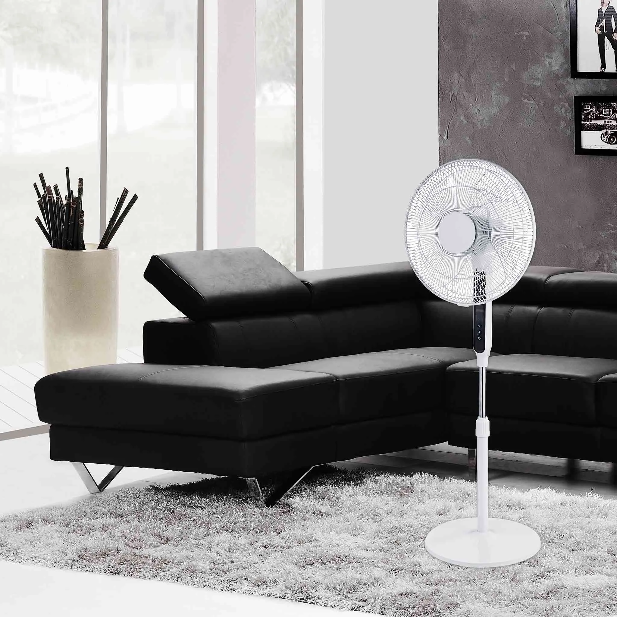 EcoAir Equinox - 16" DC Fan Low Power Consumption 3.5 Watts / Hour - 85° Oscillation (With Remote Control)