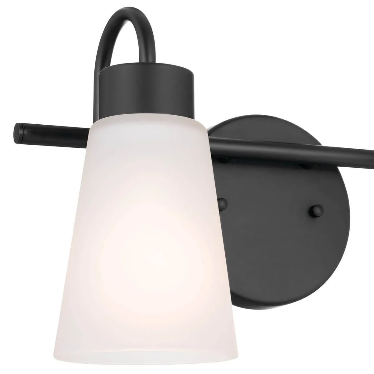 Erma 14 in. 2 Lights Vanity Light Black finish