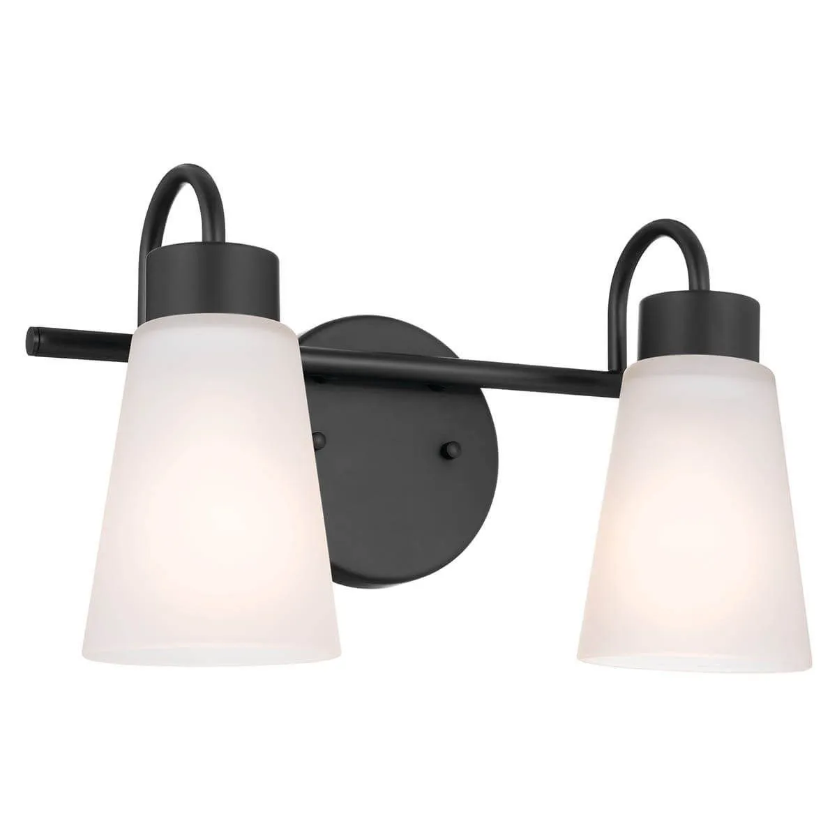 Erma 14 in. 2 Lights Vanity Light Black finish