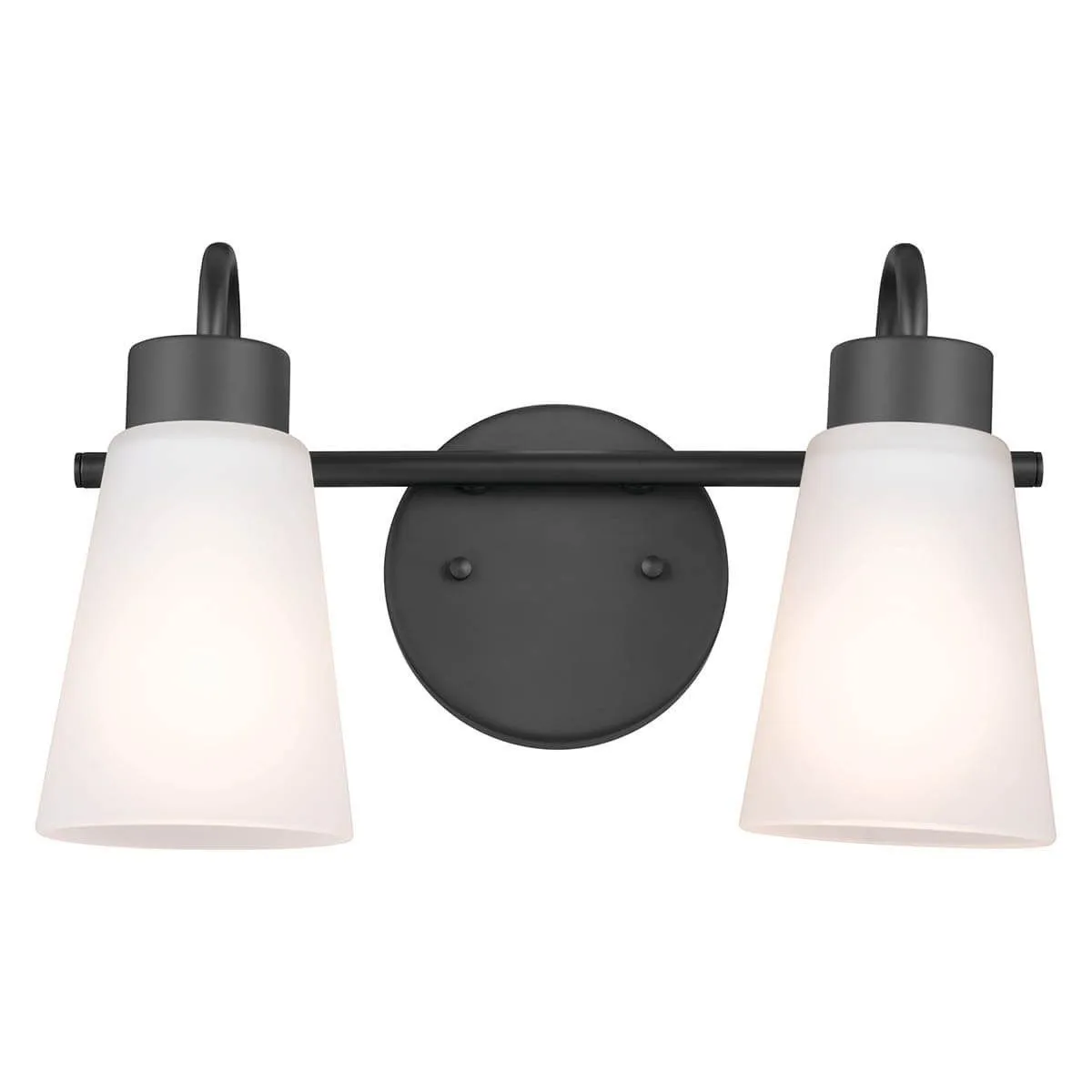 Erma 14 in. 2 Lights Vanity Light Black finish