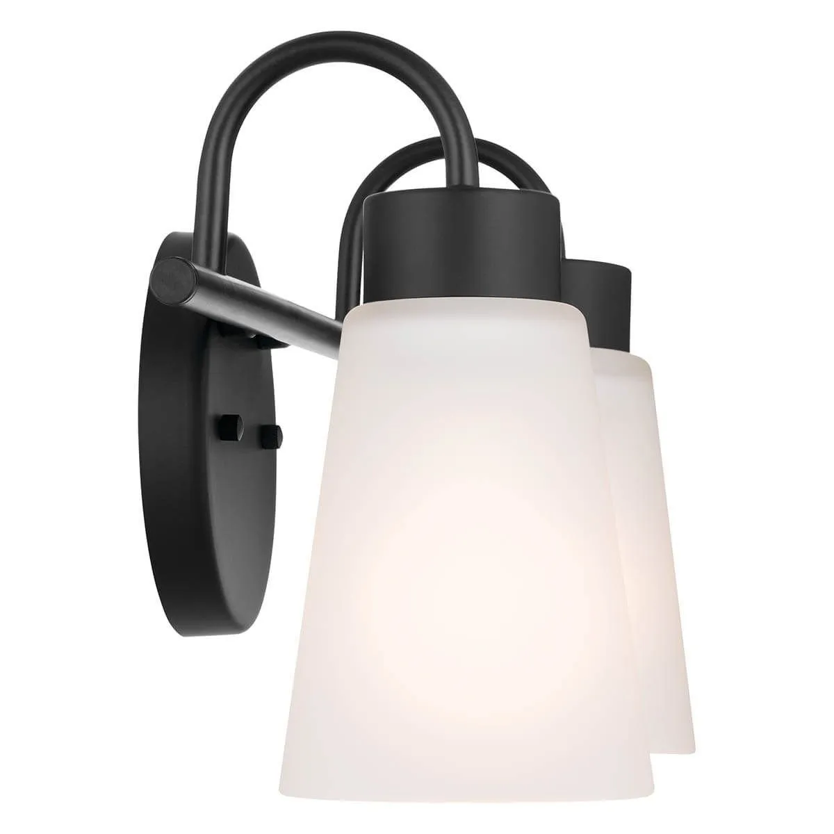 Erma 14 in. 2 Lights Vanity Light Black finish