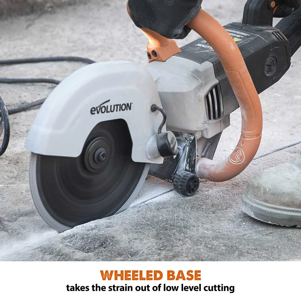 Evolution R230DCT | 9 in. | Electric Concrete Cut-Off Saw | Disc Cutter | Diamond Blade Included