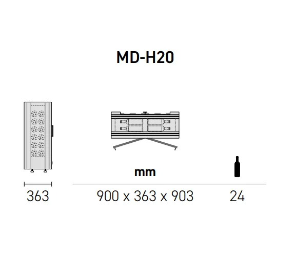 EXPO Mod 20 - Built in / Freestanding Wine Wall MD-20 - Home