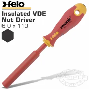 FELo 419 6.0X110 Nut DRiver Ergonic Insulated Vde FEL41906030