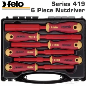 FELo 419 Nut DRiver Set 6Pc Ergonic Insulated Vde Sl Hard Case FEL41910636