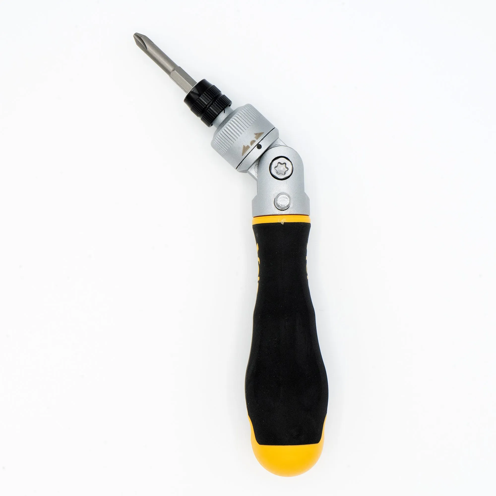 Felo 64539 Ergonic K Ratchet, Pivoting Screwdriver with 1/4" Quick-Release Bit Holder