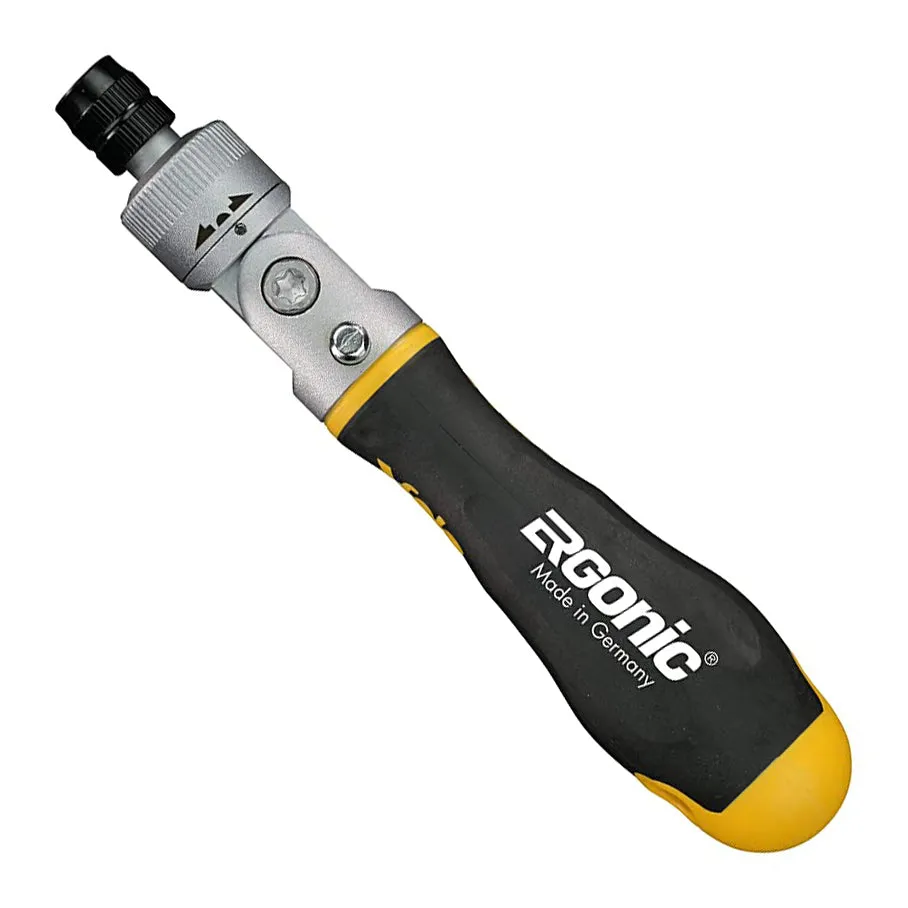 Felo 64539 Ergonic K Ratchet, Pivoting Screwdriver with 1/4" Quick-Release Bit Holder