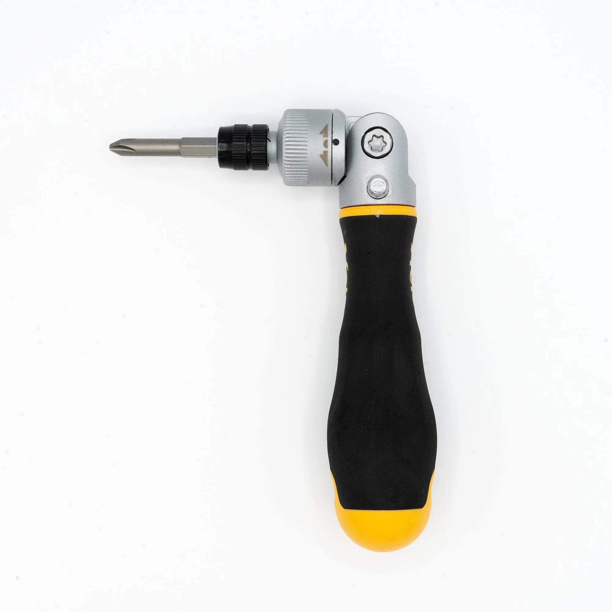 Felo 64539 Ergonic K Ratchet, Pivoting Screwdriver with 1/4" Quick-Release Bit Holder