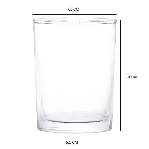 Femora Clear Glass Royal Glass Tumbler Water Glass,230 ML,Set of 4