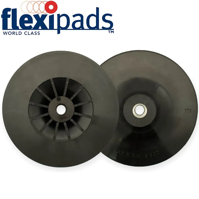 FLEXIPADS GRINDER PAD & NUT 178MM 5/8UNC BLACK FLEX 20405