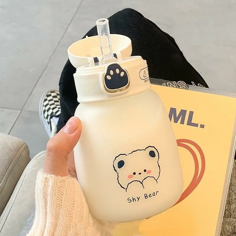 Fluffy Kawaii Animals Tinted Glass Bottles - 420 ml