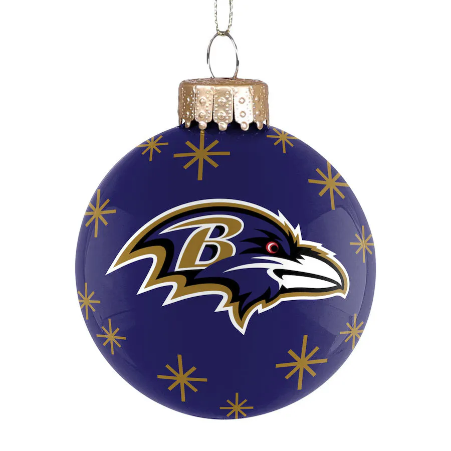 FOCO NFL Baltimore Ravens Glass Ball Ornament