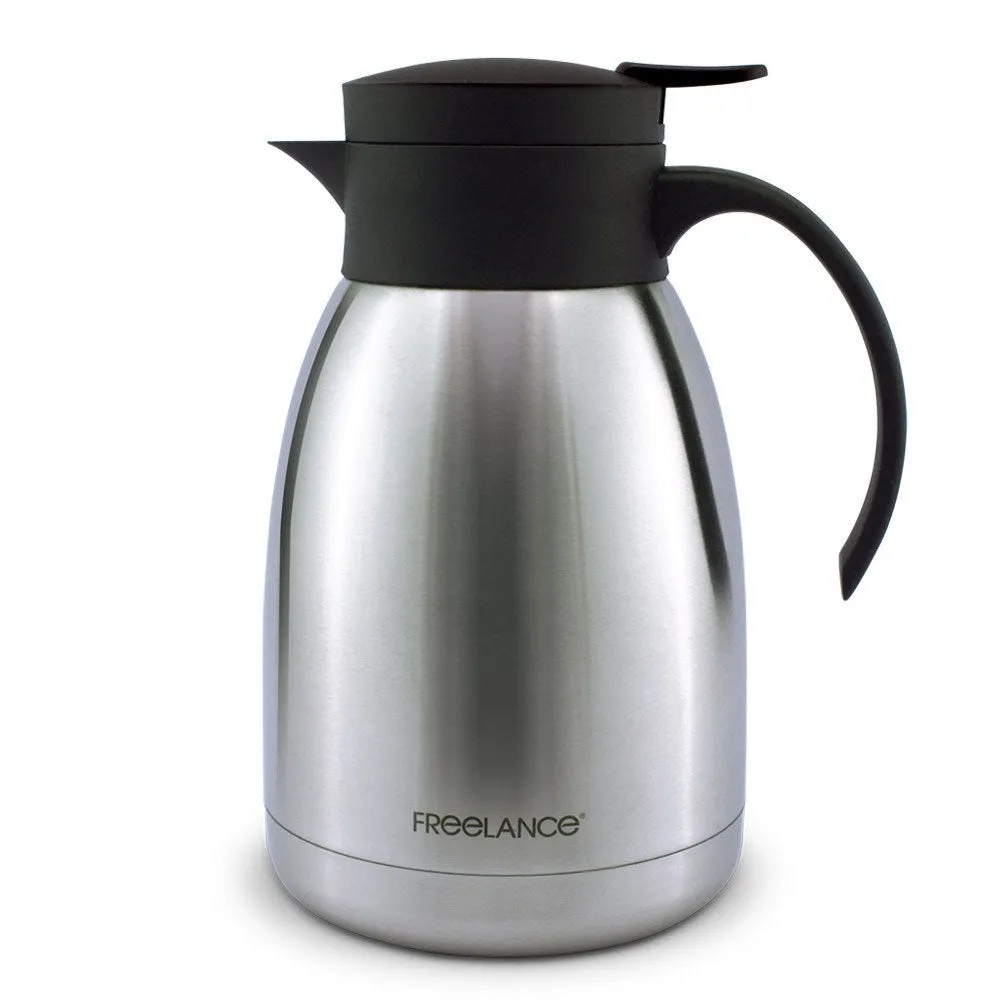 Freelance Vacuum Insulated Stainless Steel Thermos Flask, Water Beverage Jug, Carafe, 2000 ml (1 Year Warranty)