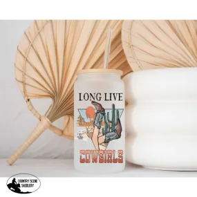 Glass Coffee Cup - Long Live Cowgirls