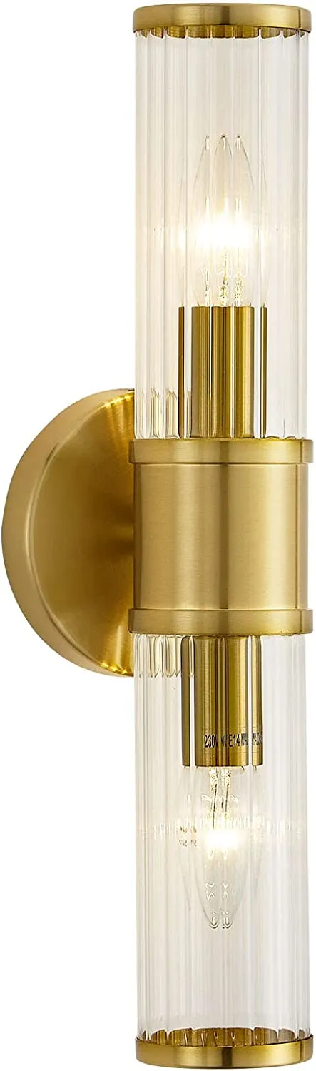 Gold Wall Sconce for Living Room - Vanity Lights Fixture