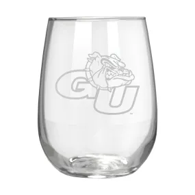 Gonzaga Bulldogs 17 oz. Stemless Wine Glass