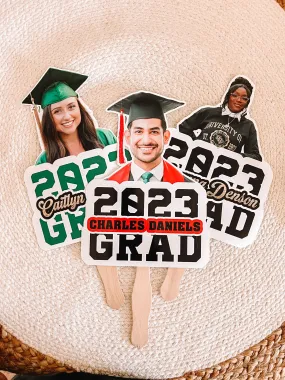 GRADUATION Fans - SENIOR Grad - High School - College - Hand Fans - Personalized Fans - Class Of - Graduation Gifts - Grad Favors - Decor