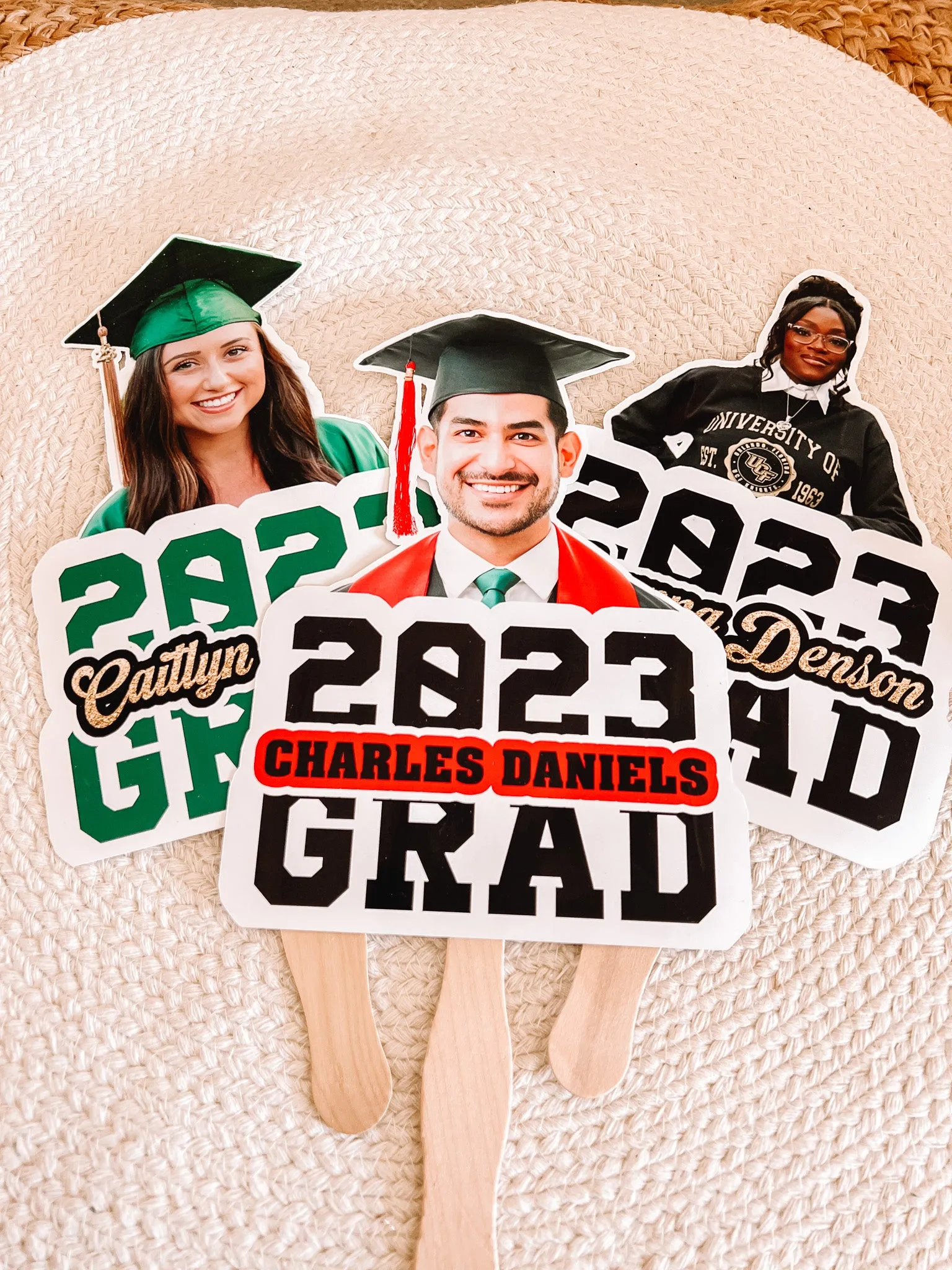 GRADUATION Fans - SENIOR Grad - High School - College - Hand Fans - Personalized Fans - Class Of - Graduation Gifts - Grad Favors - Decor