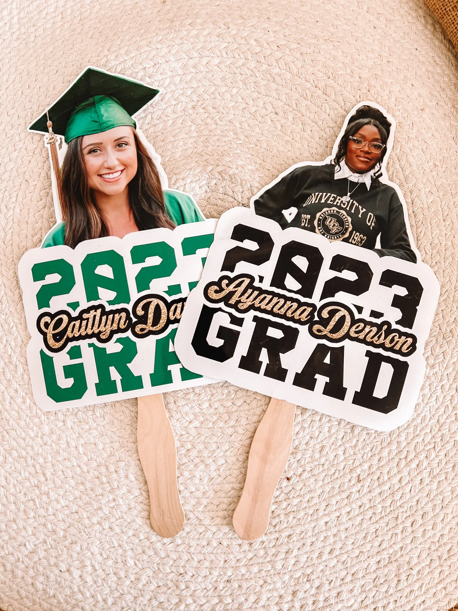 GRADUATION Fans - SENIOR Grad - High School - College - Hand Fans - Personalized Fans - Class Of - Graduation Gifts - Grad Favors - Decor