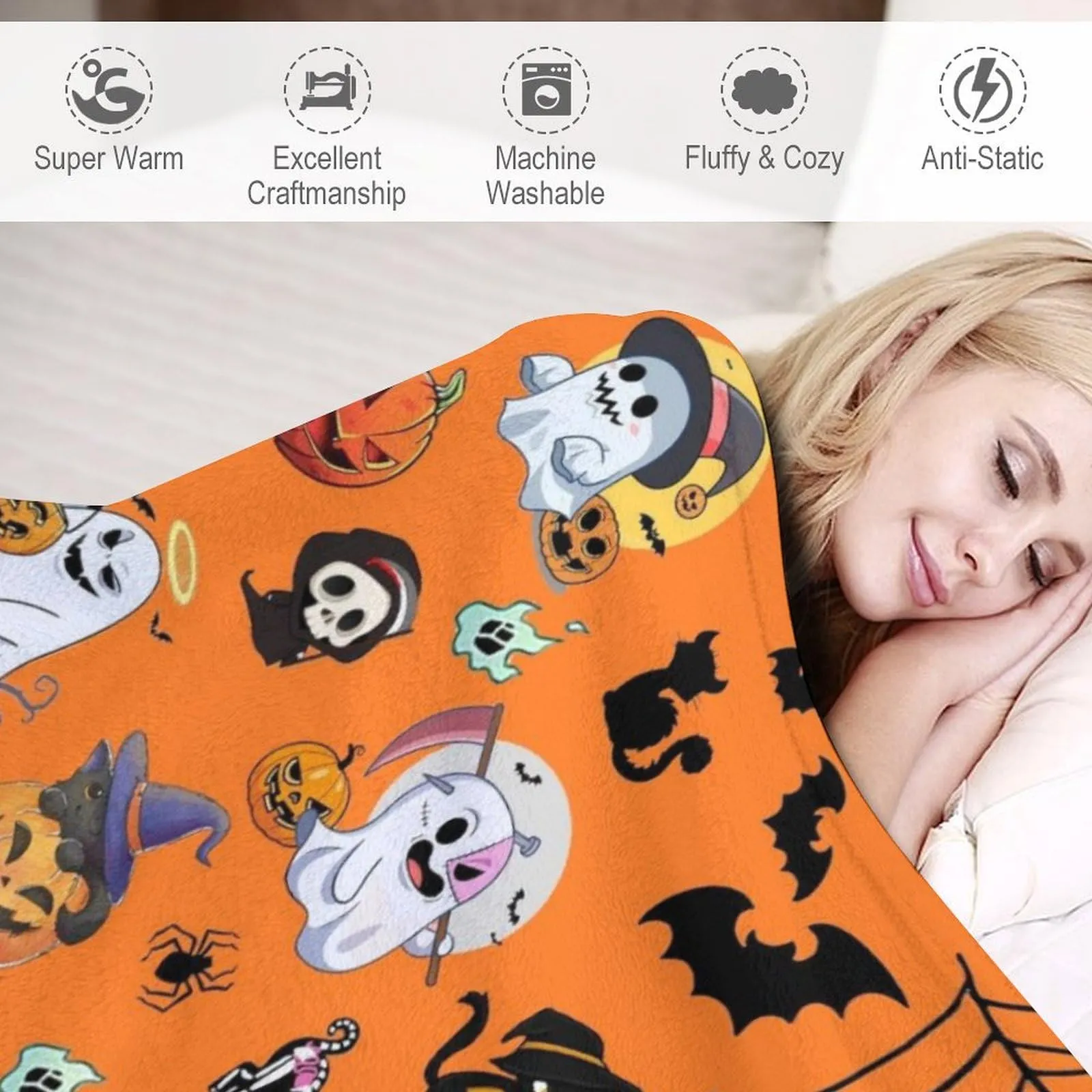 Halloween Fleece Blanket.