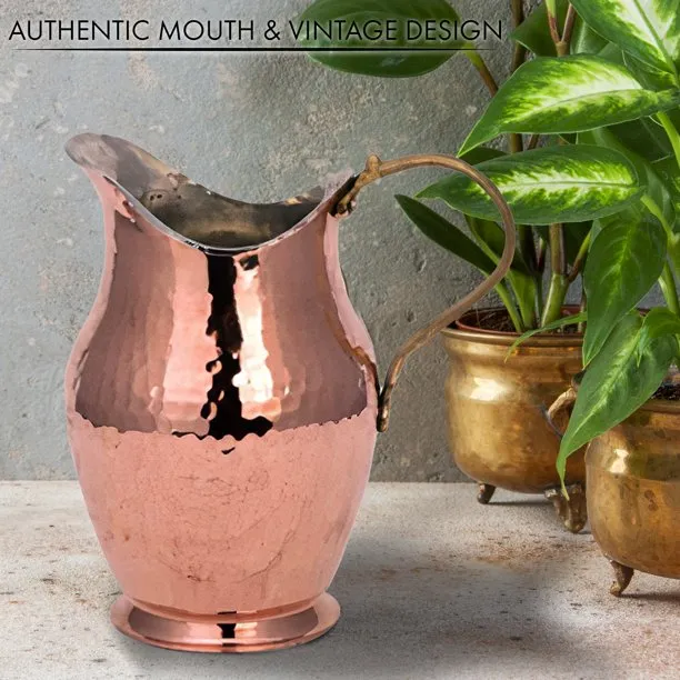 Handmade Copper Water Pitcher, 1.48 qt