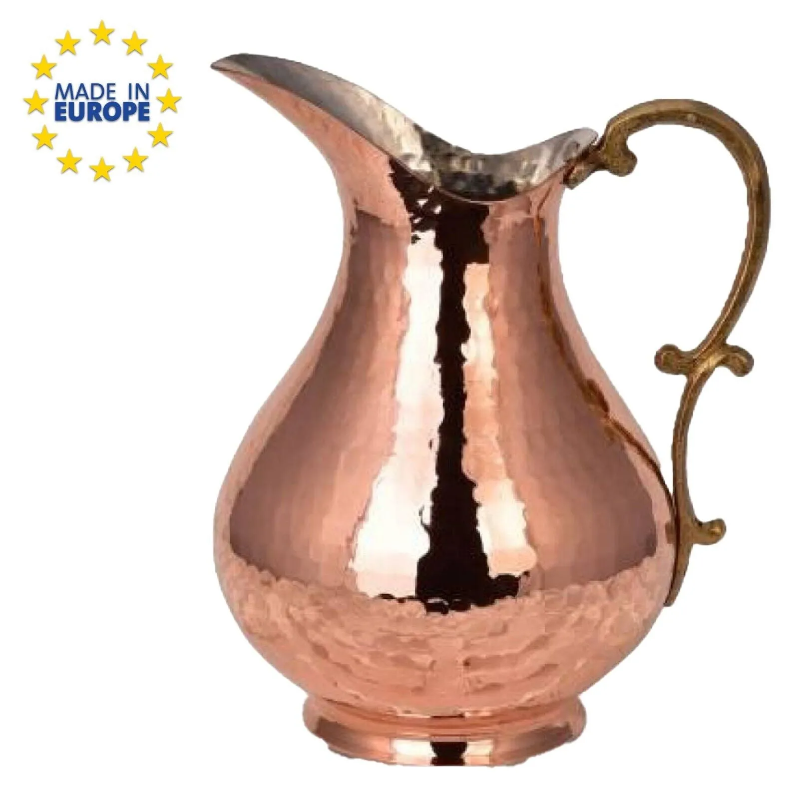 Handmade Copper Water Pitcher, Copper Drinking Vessels, 1 qt