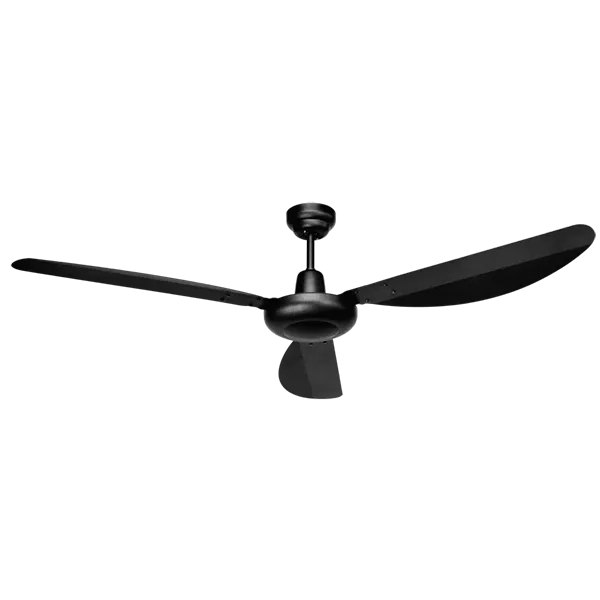 Harrier Matt Black Ceiling Fan with Wall Control