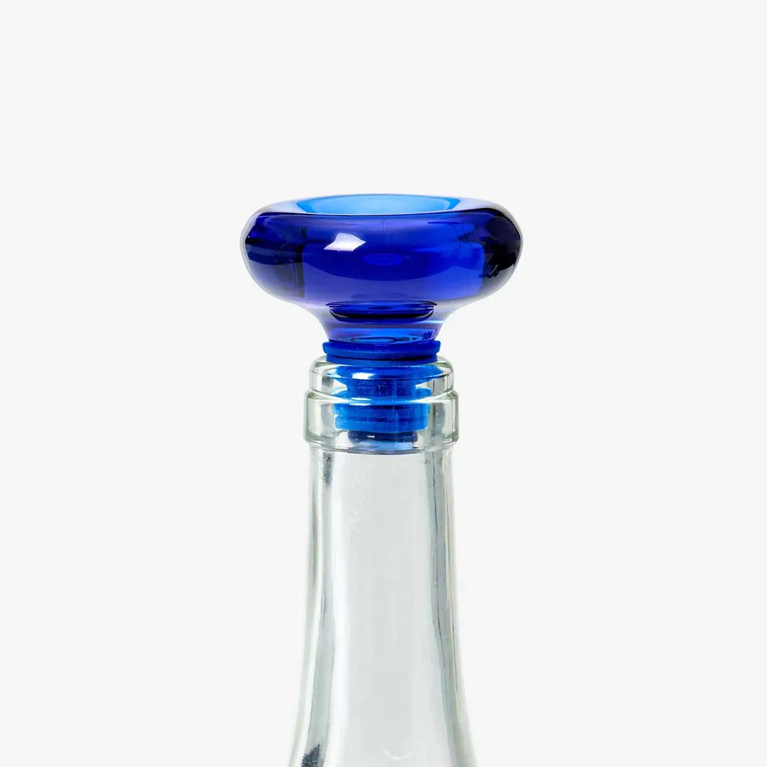 Hobknob Blue Glass Bottle Stopper