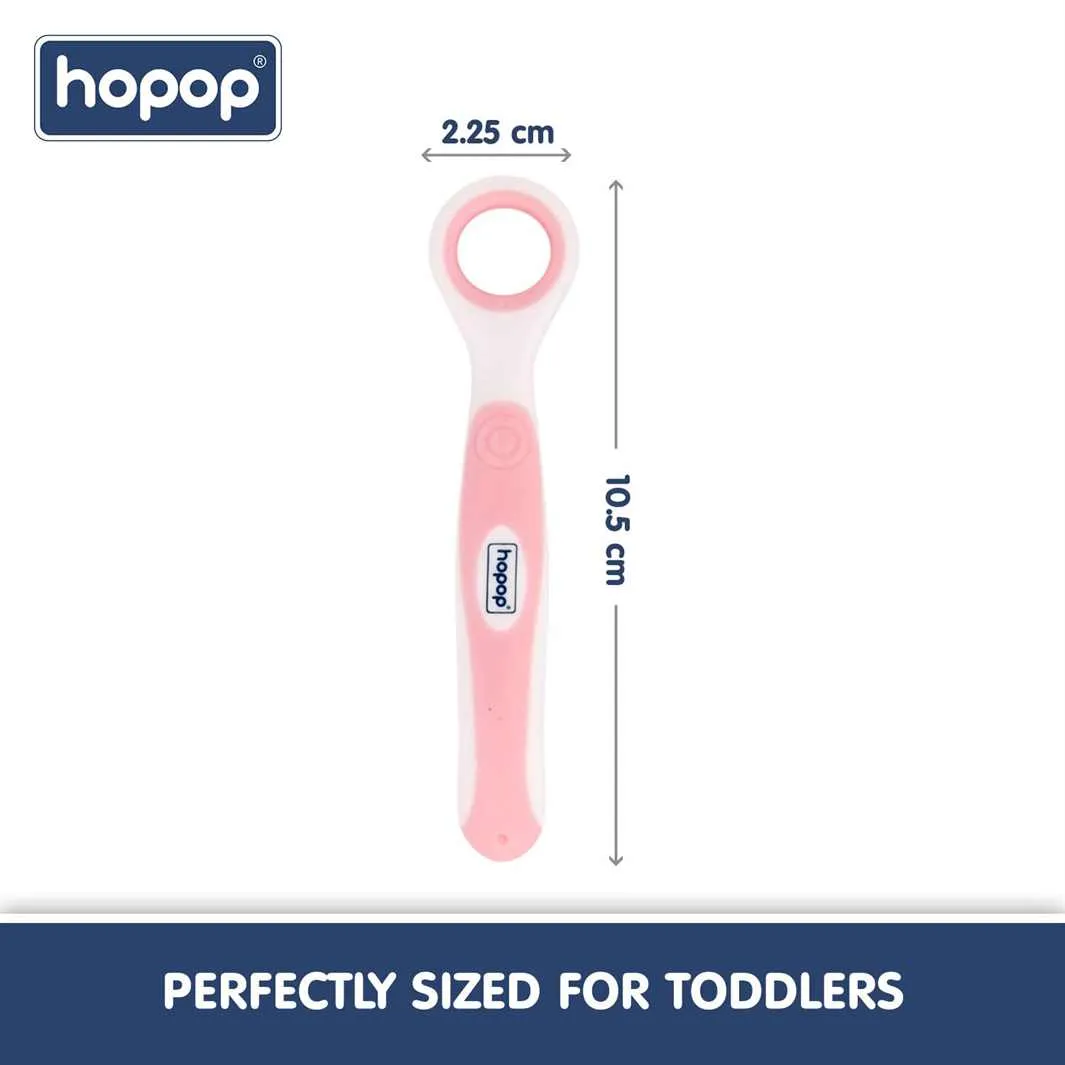 HOPOP Tongue Cleaner For Babies - Pink 3m 