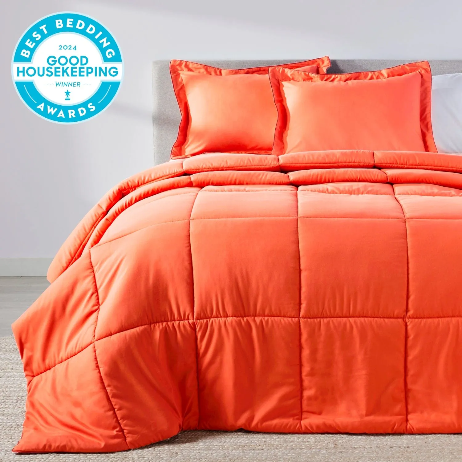 Hot Coral Oversized Comforter Set