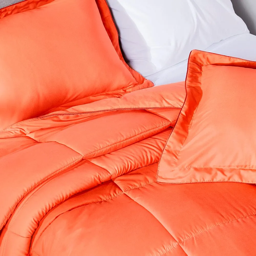 Hot Coral Oversized Comforter Set