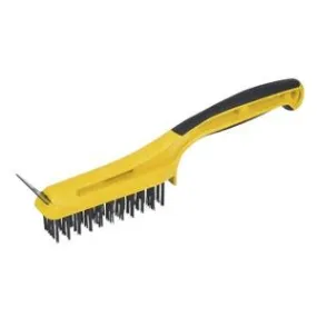 Hyde Stiff Wire Stripping Brush with Scraper 1-1/4″