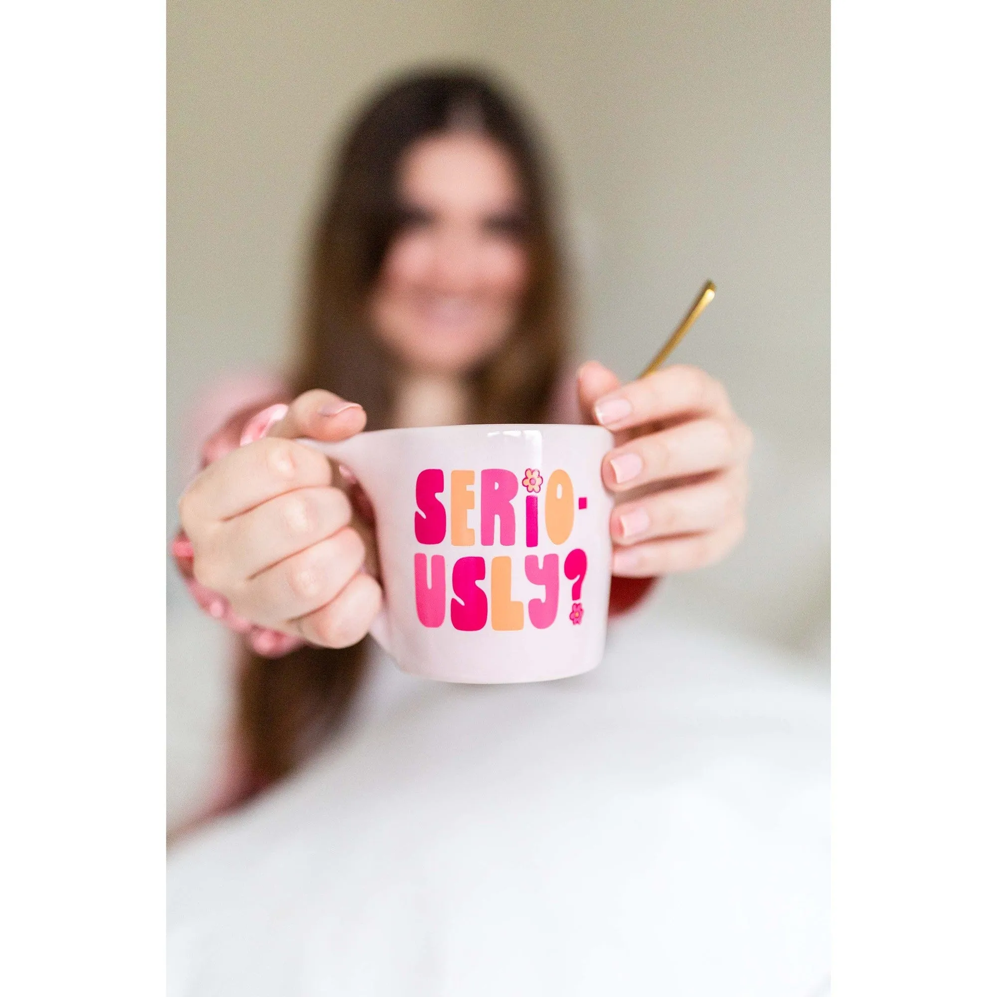 I Washed My Hair For This Element Mugs | Retro Coffee Cup in Pink