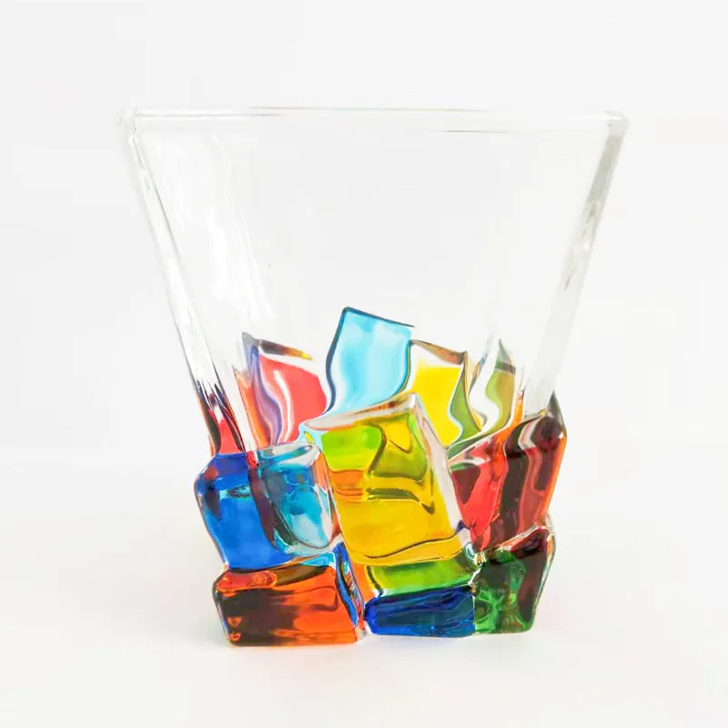 Italy design hand-painted juice glass.