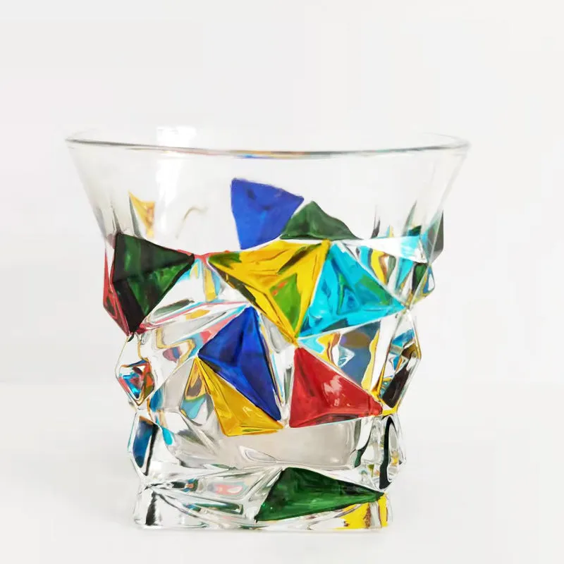 Italy design hand-painted juice glass.