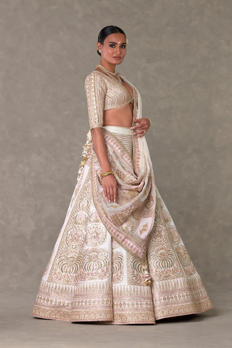 Ivory Bagh-E-Bahar Lehenga