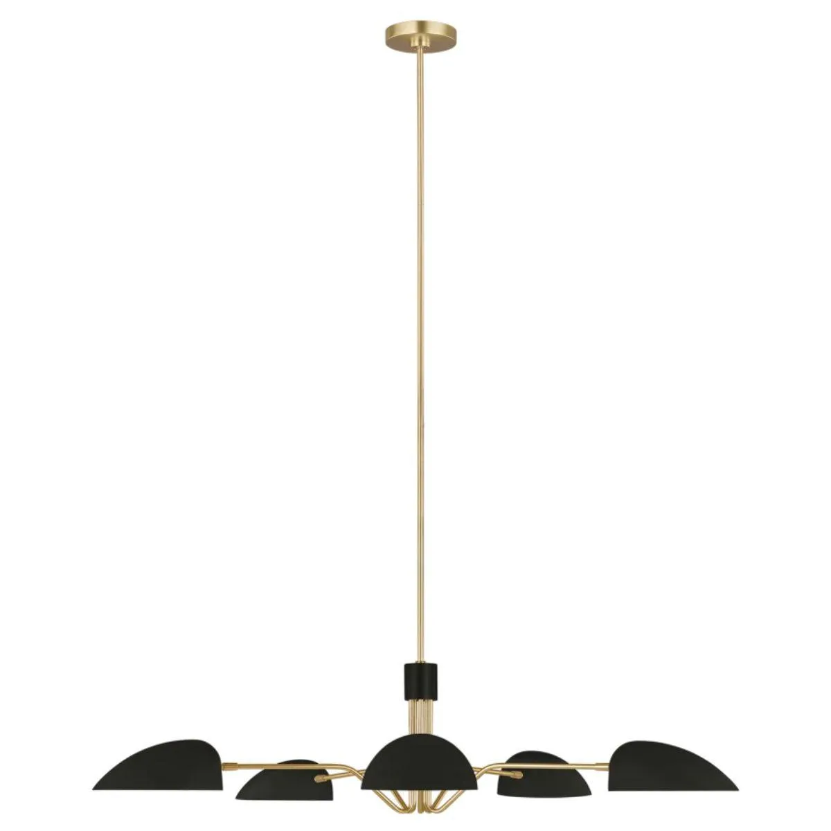 Jane 48 in. 5 Lights Chandelier Black Finish