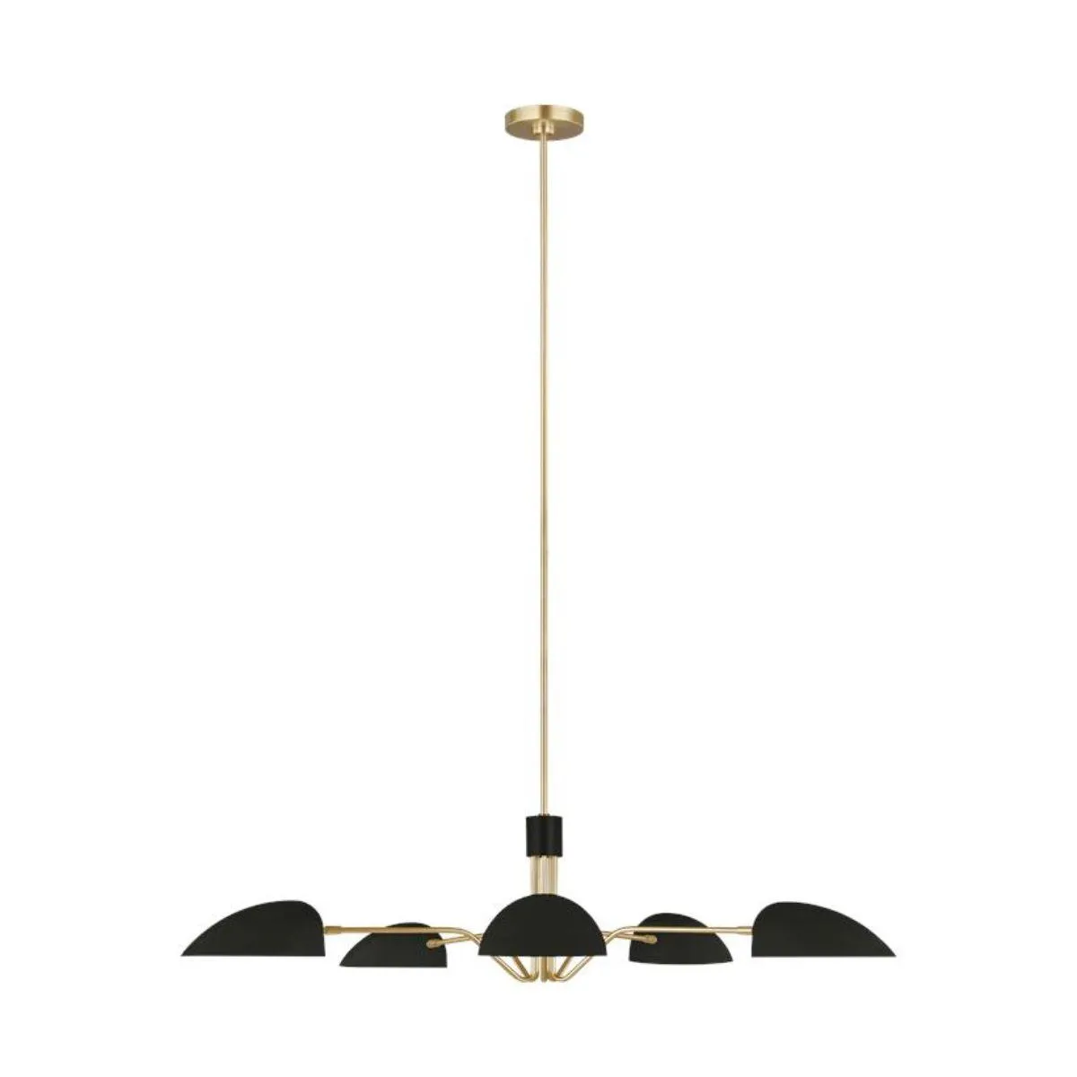 Jane 48 in. 5 Lights Chandelier Black Finish