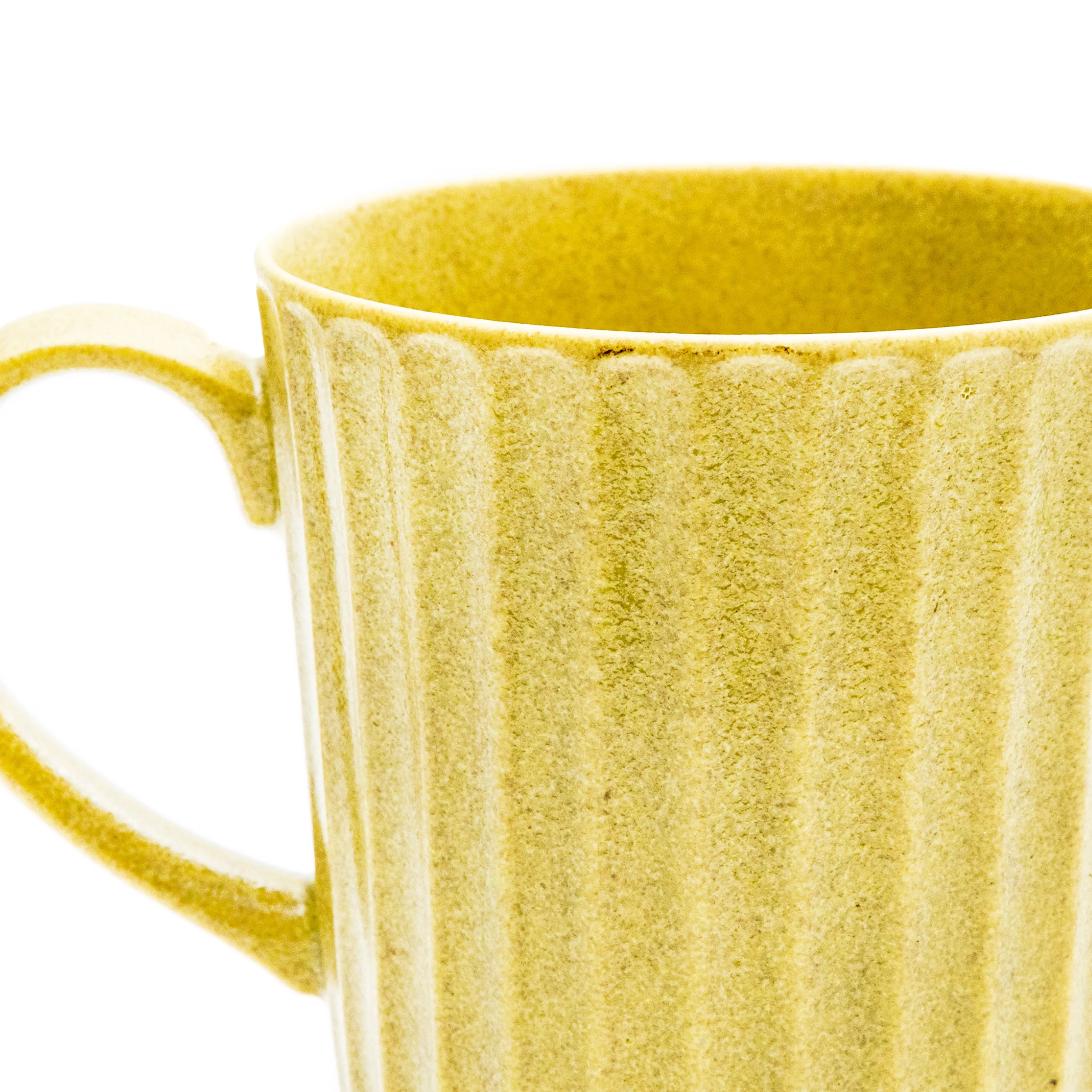 Japanese Sujibori Grownup Pinstripe Texture Color Mug